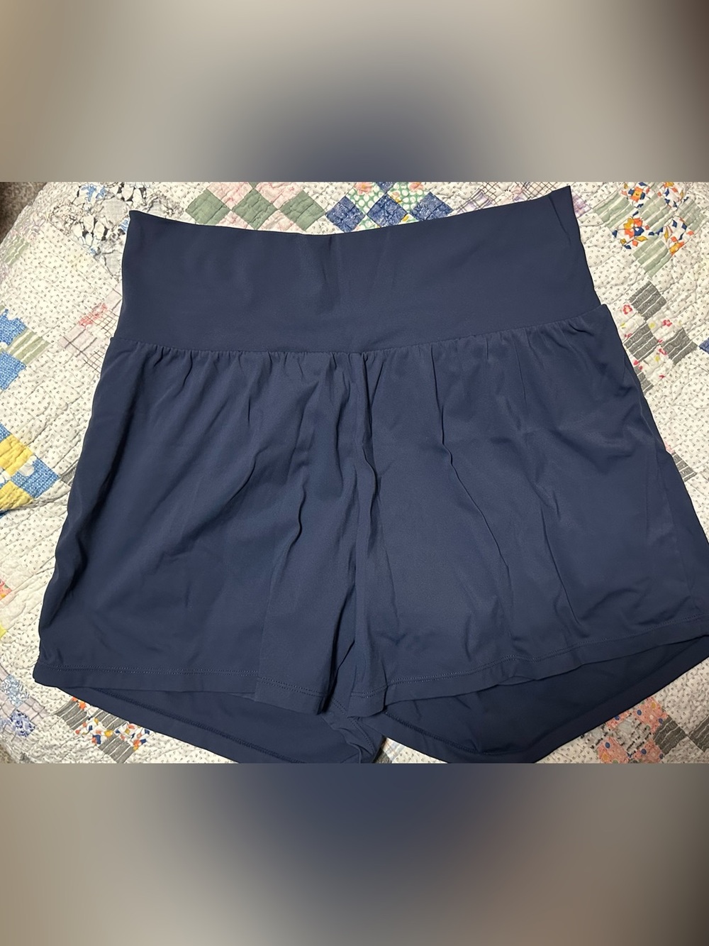 HALARA Navy High-Waist Athletic Shorts